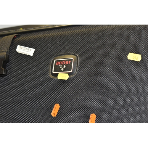 456 - A SELECTION OF SUITCASES VARIES SIZES, to include, five large black hard shell Samsonite cases measu... 