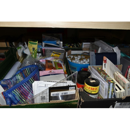 459 - FIVE BOXES OF CRAFTING ITEMS, to include, card making, sewing, drawing, painting, craft kits for mar... 