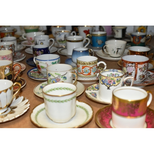 461 - A LARGE SELECTION OF TEA/COFFEE CUPS AND SAUCERS, varies designs comprising of oriental, fruit, flor... 