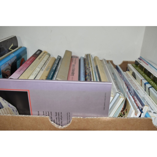 471 - EIGHT BOXES OF BOOKS, KNITTING PATTERNS AND QUILTING MAGAZINES, to include Jane Greenoff's 'Cross St... 