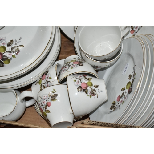 504 - FIVE BOXES OF ASSORTED CERAMICS AND GLASSWARE to include a Copeland Spode Chinese Rose sauce dish, t... 