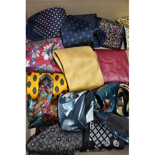 511 - SIX BOXES OF HOME, MEN'S AND WOMEN'S ACCESSORIES to include two boxes of assorted ties from named ma... 