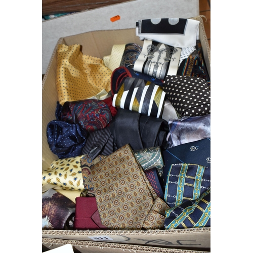 511 - SIX BOXES OF HOME, MEN'S AND WOMEN'S ACCESSORIES to include two boxes of assorted ties from named ma... 