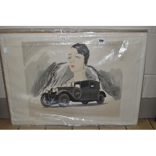 589 - DANIEL LEBIER (FRENCH 1941) TWO MOTORING THEMED LIMITED EDITION PRINTS, signed and numbered 13/175 t... 