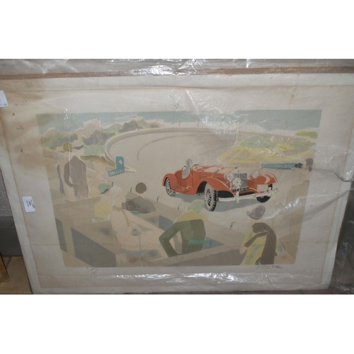 589 - DANIEL LEBIER (FRENCH 1941) TWO MOTORING THEMED LIMITED EDITION PRINTS, signed and numbered 13/175 t... 