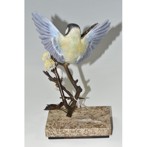 319 - A BOXED ALBANY FINE CHINA GREAT TIT FIGURE, a limited edition from the Titmice Series by David Burnh... 