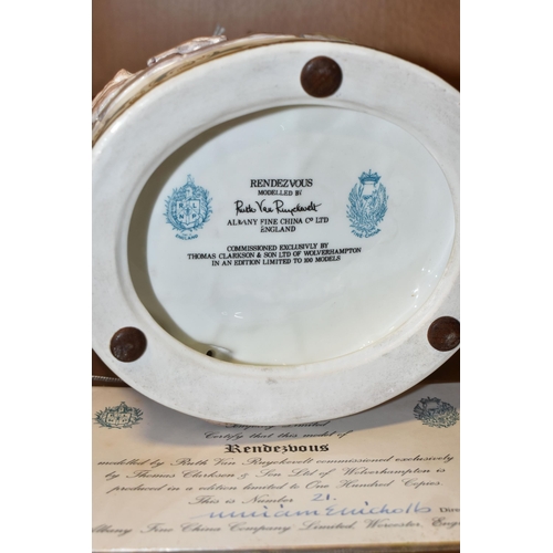 333 - AN ALBANY FINE CHINA LIMITED EDITION FIGURE GROUP, 'Rendezvous', with certificate numbered 21/100, h... 