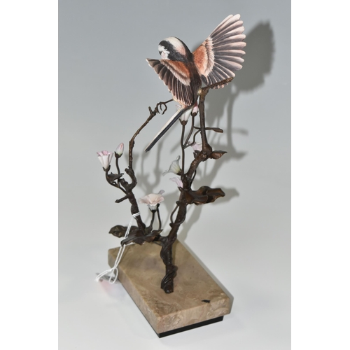 334 - A BOXED ALBANY FINE CHINA LONG TAILED TIT FIGURE, a limited edition from the Titmice Series by David... 