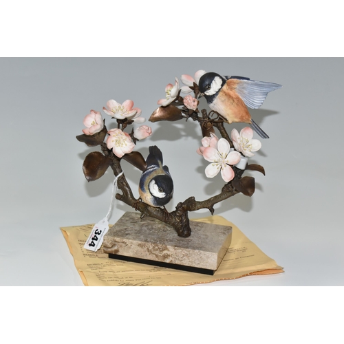 344 - AN ALBANY FINE CHINA LIMITED EDITION 'COAL TIT', from the Titmice series, number 78, by David Burnha... 