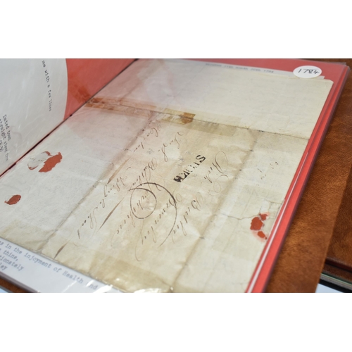 542 - SEVEN ALBUMS containing approximately 70 Letters and Legal Documents dating from 1610 - 1799, exampl... 