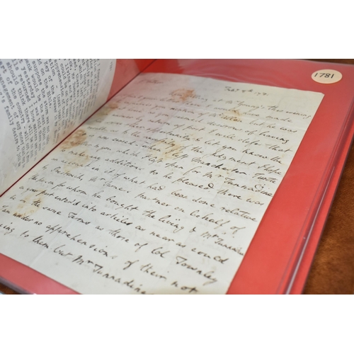 542 - SEVEN ALBUMS containing approximately 70 Letters and Legal Documents dating from 1610 - 1799, exampl... 