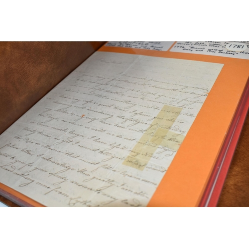 542 - SEVEN ALBUMS containing approximately 70 Letters and Legal Documents dating from 1610 - 1799, exampl... 