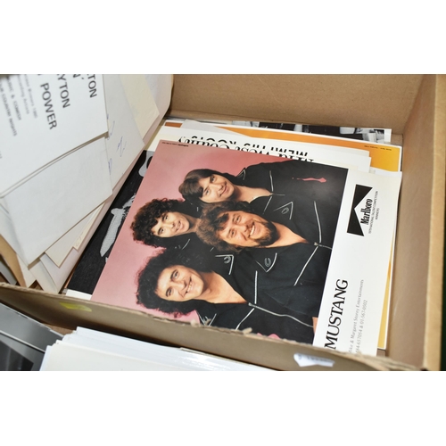 554 - ONE BOX OF FILM, TV & MUSIC EPHEMERA containing a large collection of Photographs, issued by the stu... 