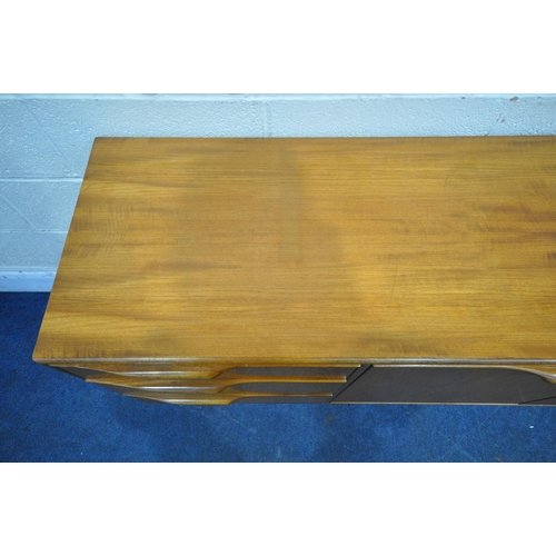 1208 - A.H. McINTOSH & CO LTD, KIRKCALDY, SCOTLAND, A MID CENTURY TEAK SIDEBOARD, fitted with three drawers... 