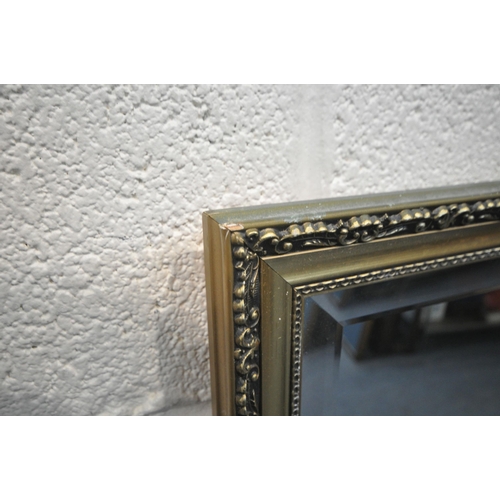 1231 - TWO GILT FRAMED BEVELLED EDGE WALL MIRRORS, largest 83cm x 57cm (condition report: general signs of ... 