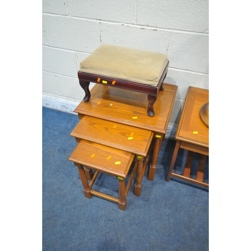 1233 - A G PLAN TEAK LAMP TABLE, with a single drawer, raised on shaped legs, with slatted undershelf, 50cm... 