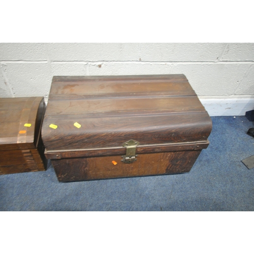 1290 - AN EDWARDIAN MAHOGANY TWO TIER OCCASIONAL TABLE, raised on turned and tapered legs, 51cm squared x h... 