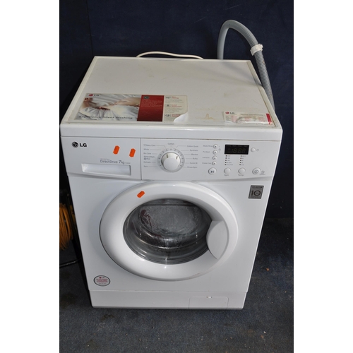 1052 - A LG F1256QD WASHING MACHINE width 60cm depth 60cm height 85cm (PAT pass, spin cycle run but not tes... 