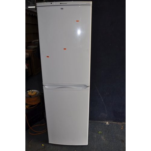 1056 - A HOTPOINT FFAA52P.1 FRIDGE FREEZER width 55cm depth 56cm height 174cm (PAT pass and working at 0 an... 