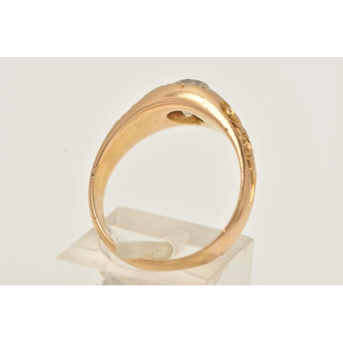 5 - A LATE VICTORIAN 18CT GOLD DIAMOND RING, a single old mine cut diamond, estimated diamond weight 0.8... 