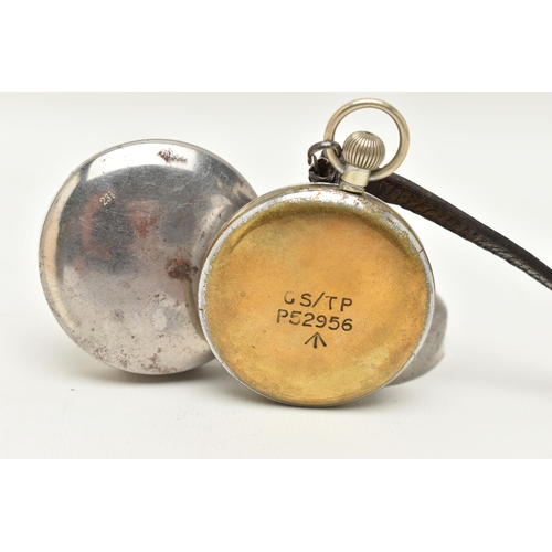 52 - A MILITARY ISSUE 'HELVETIA' OPEN FACE POCKET WATCH, base metal, manual wind open face watch, round w... 