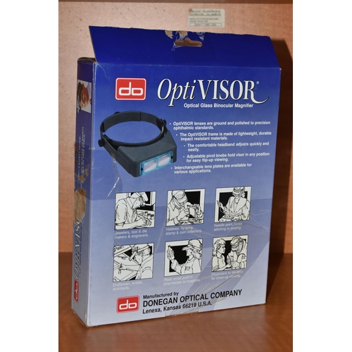 145 - A OPTIVISOR OPTICAL GLASS BINOCULAR MAGNIFIER, (condition report: new in box, not tested, we cannot ... 