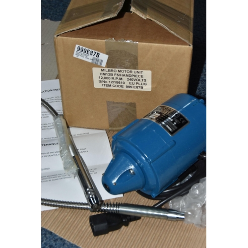 160 - A MILBRO MOTOR UNIT HM 12B F5/ HANDPIECE, European plug, 12000 RPM, 240v,(condition report: new in b... 