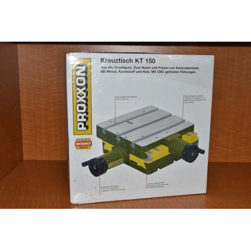 179 - A 'PROXXON' DIE-CAST ALUMINIUM COMPOUND TABLE KT 150, (condition report: new in box, not tested, we ... 