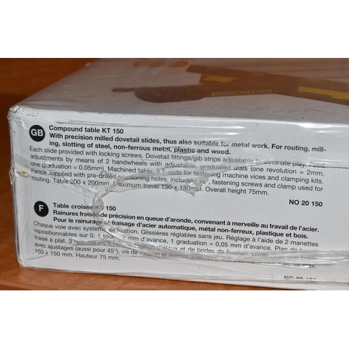 179 - A 'PROXXON' DIE-CAST ALUMINIUM COMPOUND TABLE KT 150, (condition report: new in box, not tested, we ... 