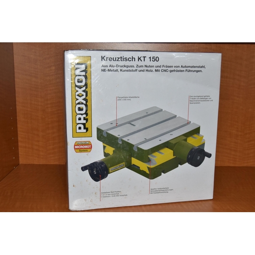 180 - A 'PROXXON' DIE-CAST ALUMINIUM COMPOUND TABLE KT 150, (condition report: new in box, not tested, we ... 