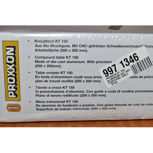 180 - A 'PROXXON' DIE-CAST ALUMINIUM COMPOUND TABLE KT 150, (condition report: new in box, not tested, we ... 