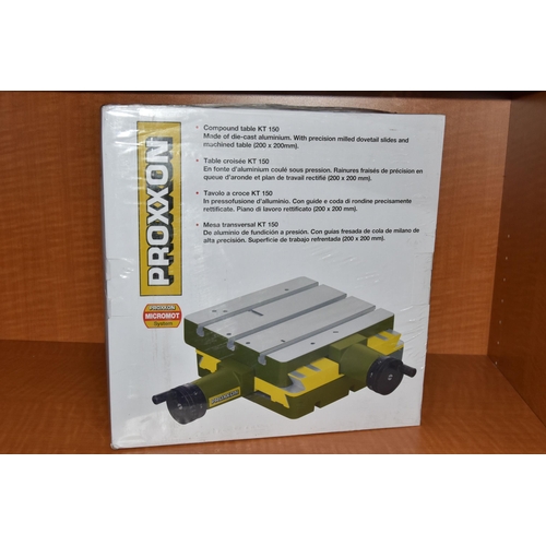 181 - A 'PROXXON' DIE-CAST ALUMINIUM COMPOUND TABLE KT 150, (condition report: new in box, not tested, we ... 