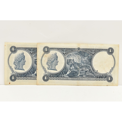 190 - THE GOVERNMENT OF THE STRAITS SETTLEMENTS PAIR OF ONE DOLLAR BANKNOTES, 1st January 1935 (H37 78978,... 