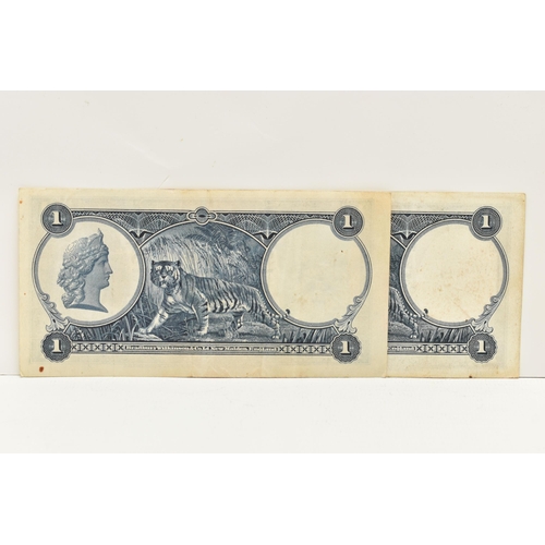 190 - THE GOVERNMENT OF THE STRAITS SETTLEMENTS PAIR OF ONE DOLLAR BANKNOTES, 1st January 1935 (H37 78978,... 