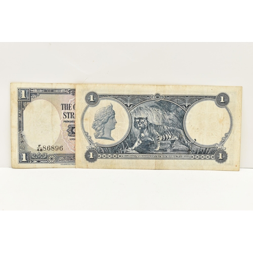 196 - THE GOVERMENT OF THE SRAITS SETTLEMENTS PAIR OF ONE DOLLAR BANKNOTES, Jan 1935 F/48 86896, K/77 2666... 