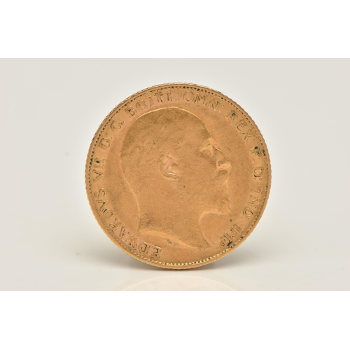 207 - A GOLD HALF SOVEREIGN COIN DEPICTING EDWARD VII, dated 1903, 3.9 grams, 19.3mm, 22ct gold