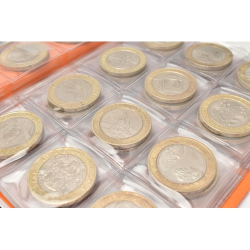 212 - A CARDBOARD BOX CONTAINING MIXED COINAGE, to include small coin albums with 33x £2 coins of differen... 