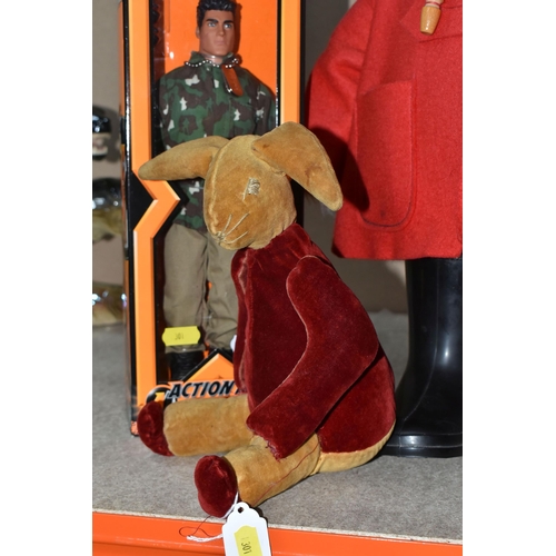 301 - A VINTAGE GABRIELLE DESIGN PADDINGTON BEAR AND TWO TOYS, Paddington with label to back seam has a re... 