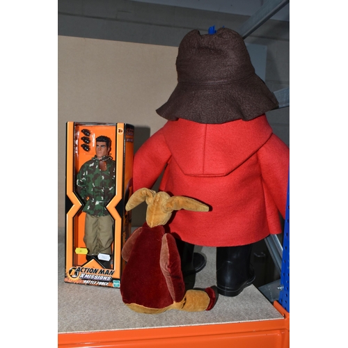 301 - A VINTAGE GABRIELLE DESIGN PADDINGTON BEAR AND TWO TOYS, Paddington with label to back seam has a re... 