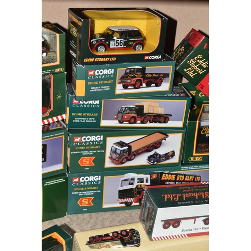 309 - A COLLECTION OF BOXED MAINLY CORGI CLASSICS EDDIE STOBART DIECAST VEHICLES, to include three Mini Ra... 