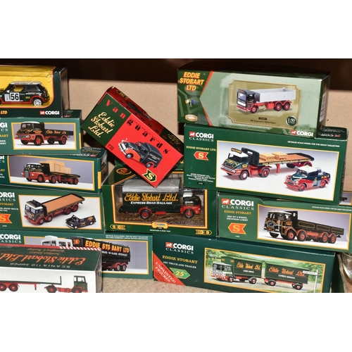 309 - A COLLECTION OF BOXED MAINLY CORGI CLASSICS EDDIE STOBART DIECAST VEHICLES, to include three Mini Ra... 