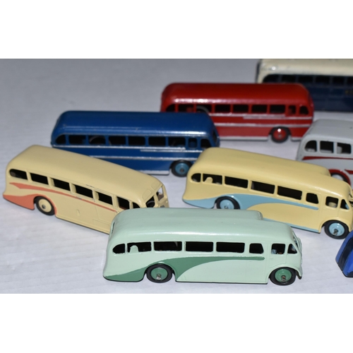 330 - A QUANTITY OF ASSORTED DINKY TOYS BUSES AND COACHES, Streamline Bus, No.29b, Single Deck Bus, No.29e... 