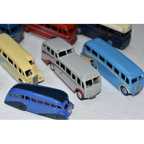 330 - A QUANTITY OF ASSORTED DINKY TOYS BUSES AND COACHES, Streamline Bus, No.29b, Single Deck Bus, No.29e... 