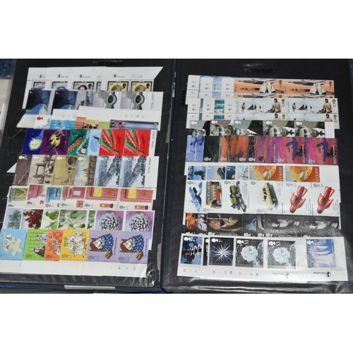 347 - THREE ALBUMS WITH GB DUPLICATED STOCK OF COMMEMORATIVES FROM 1978-MID 2010S, usually as blocks or pa... 