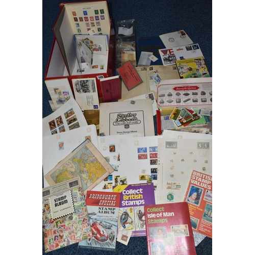 349 - BOX OF WORLDWIDE STAMPS to include various small albums and junior collections and in packets (1 box... 