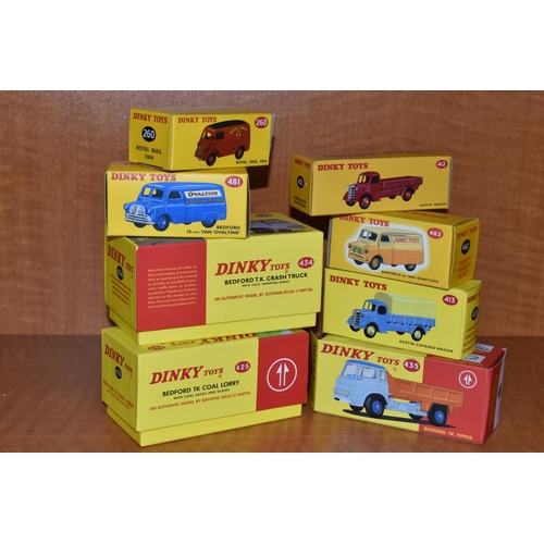 352 - EIGHT BOXED ATLAS EDITIONS REPRODUCTION DINKY TOYS LORRY/TRUCK AND VAN MODELS, Morris J type Van 'Ro... 