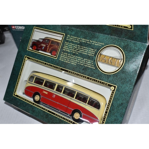 360 - FOURTEEN BOXED DIE CAST LIMITED EDITION MODEL BUSES AND COACHES, to include a Corgi Burlingham Seagu... 