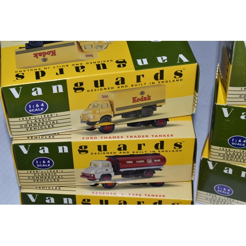 363 - TWELVE BOXED VANGUARDS 1:64 AND 1:43 SCALE DIECAST MODEL VEHICLES, this is split into ten 1:64 scale... 