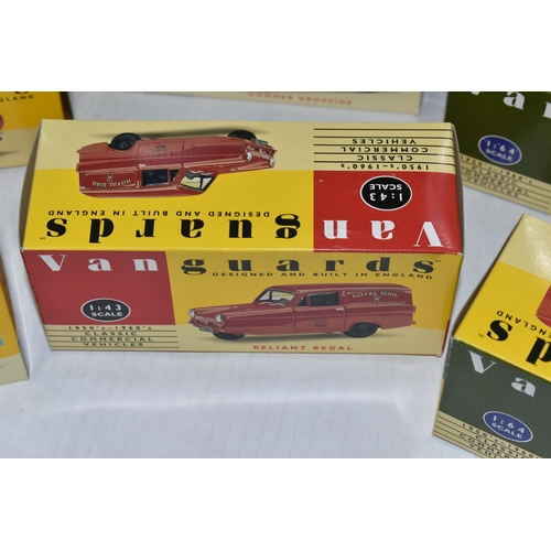 363 - TWELVE BOXED VANGUARDS 1:64 AND 1:43 SCALE DIECAST MODEL VEHICLES, this is split into ten 1:64 scale... 