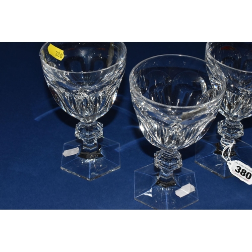 380 - A SET OF FOUR BACCARAT 'HARCOURT' 1821 DESIGN WINE GLASSES, comprising a set of four 'Harcourt' patt... 